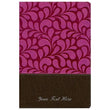Load image into Gallery viewer, Personalized Custom Text Your Name NIV Women's Devotional Bible Large Print Leathersoft Chocolate/Berry