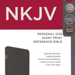 Load image into Gallery viewer, Personalized NKJV Personal Size Giant Print Reference Bible Black Genuine Leather