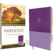 Load image into Gallery viewer, Personalized The Amplified Study Bible Leathersoft Purple Amplified Bible