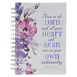 Load image into Gallery viewer, Trust in the Lord Proverbs 3:5 Purple Floral Wire-bound Journal