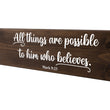 Load image into Gallery viewer, Mark 9:23 All Things Are Possible Wood Decor