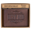 Load image into Gallery viewer, The World's Best Dad Brown Joshua 1:9 Genuine Leather Wallet
