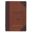 Load image into Gallery viewer, Personalized KJV Holy Bible Giant Print Full-Size Two-Tone Brown Faux Leather