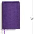 Load image into Gallery viewer, Personalized KJV Deluxe Gift Bible Purple LeatherTouch Red Letter Smythe Sewn Easy-to-Carry Double Column
