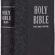 Load image into Gallery viewer, Personalized KJV Holy Bible SMALL COMPACT Black Faux Leather w/Ribbon Marker