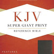 Load image into Gallery viewer, Personalized KJV Super Giant Print Reference Bible Black Bonded Leather