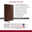 Load image into Gallery viewer, Personalized NKJV Deluxe Thinline Reference Bible Red Letter Comfort Print Genuine Leather Brown
