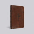 Load image into Gallery viewer, Personalized ESV Compact Bible TruTone Walnut Weathered Cross Design