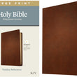 Load image into Gallery viewer, Personalized KJV Large Print Thinline Reference Holy Bible Red Letter Genuine Leather Brown