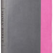 Load image into Gallery viewer, Personalized KJV Holy Bible Super Giant Print Bible Grey/Pink Faux Leather Bible w/Ribbon Marker
