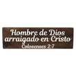 Load image into Gallery viewer, Hombre de Dios Colosenses 2:7 Spanish Wood Decor