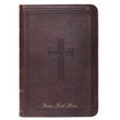 Load image into Gallery viewer, Personalized KJV SMALL COMPACT Dark Brown Faux Leather Bible King James Version