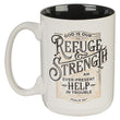 Load image into Gallery viewer, Refuge & Strength Psalm 46:1 White Ceramic Coffee Mug
