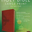 Load image into Gallery viewer, Personalized NLT Premium Value Slimline Bible Large Print Cross LeatherLike Sienna