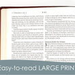 Load image into Gallery viewer, Personalized KJV Large Print Thinline Reference Holy Bible Red Letter Genuine Leather Brown