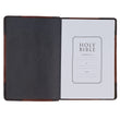 Load image into Gallery viewer, Personalized KJV Holy Bible Thinline Large Print Brown and Caramel Premium Full Grain Leather