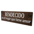 Load image into Gallery viewer, Bendecido es el hogar que tiene amor Spanish Wood Decor