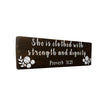 Load image into Gallery viewer, Proverbs 31:25 She is Clothed with Strength and Dignity Wood Decor