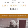 Load image into Gallery viewer, Personalized KJV Charles F. Stanley Life Principles Bible 2nd Edition Leathersoft Burgundy Comfort Print