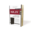 Load image into Gallery viewer, Personalized NKJV Reference Bible Center-Column Giant Print Red Letter Edition Leathersoft Black Holy Bible