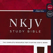 Load image into Gallery viewer, Personalized NKJV Comfort Print Study Bible Imitation Leather Mahogany