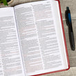 Load image into Gallery viewer, Personalized KJV Deluxe Gift Bible Burgundy LeatherTouch Red Letter Smythe Sewn Easy-to-Carry Double Column