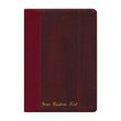 Load image into Gallery viewer, Personalized Custom Text Your Name KJV Study Bible Large Print Imitation Leather Brown/Burgundy King James Version