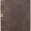 Load image into Gallery viewer, Personalized KJV Holy Bible Thinline Large Print Brown Premium Leather w/Thumb Index