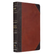 Load image into Gallery viewer, Personalized KJV Holy Bible Thinline Large Print Brown and Caramel Premium Full Grain Leather