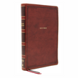 Load image into Gallery viewer, Personalized NKJV Thinline Bible Giant Print Leathersoft Brown Thumb Indexed Red Letter