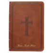 Load image into Gallery viewer, Personalized KJV Saddle Tan Faux Leather COMPACT Bible