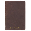 Load image into Gallery viewer, Personalized KJV Holy Bible Thinline Large Print Brown Premium Leather w/Thumb Index
