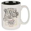 Load image into Gallery viewer, Refuge & Strength Psalm 46:1 White Ceramic Coffee Mug