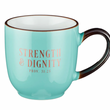 Load image into Gallery viewer, Strength & Dignity Proverbs 31:25 Mint Green Mug