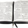 Load image into Gallery viewer, Personalized KJV Holy Bible Compact Zippered Black Faux Leather w/Ribbon Marker
