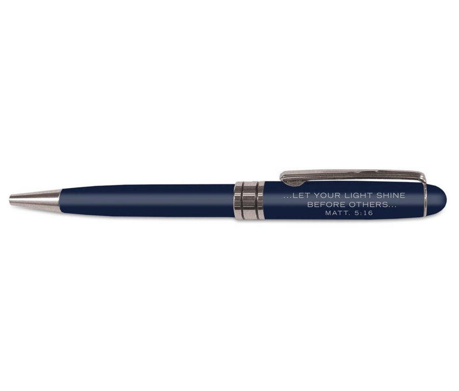Faithful Servant Matthew 5:6 Navy Blue Pen
