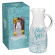 Load image into Gallery viewer, He Restores My Soul Psalm 23:3 Glass Pitcher
