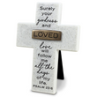 Load image into Gallery viewer, Love Psalm 23:6 Copper Accent Tabletop Cross
