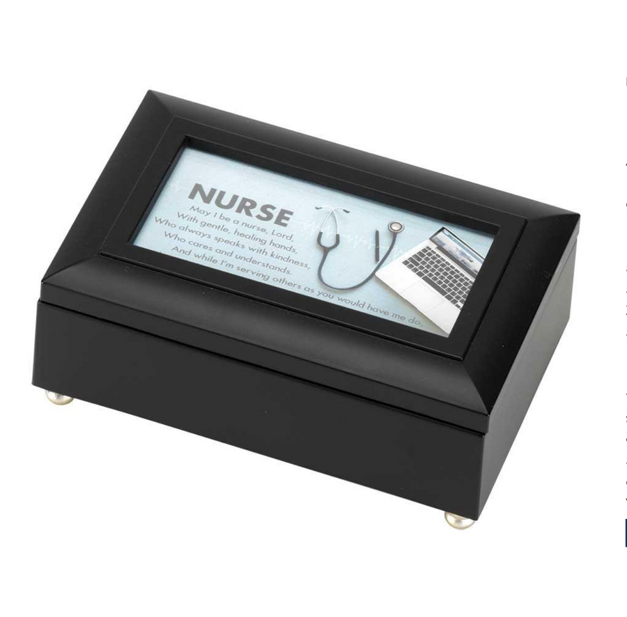 Nurse 6x4 Black Music Box
