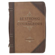 Load image into Gallery viewer, Be Strong &amp; Courageous Joshua 1:9 Faux Leather Brown Bible Cover
