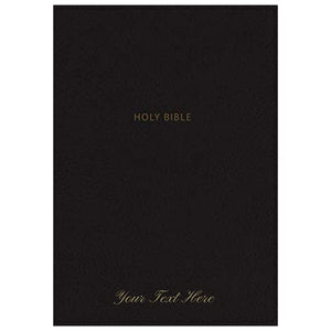 Personalized NKJV Reference Bible Center-Column Giant Print Red Letter Edition Leathersoft Black Holy Bible