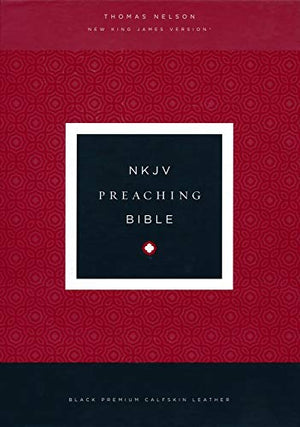 Personalized NKJV Preaching Bible Premium Calfskin Leather Black Comfort Print