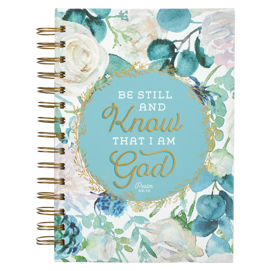 Be Still and Know Psalm 46:10 Teal Wire-bound Journal