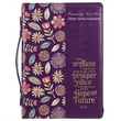 Load image into Gallery viewer, Jeremiah 29:11 Faux Leather Purple Personalized Bible Cover for Women
