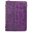 Load image into Gallery viewer, Hebrews 11:1 Faux Leather Purple Personalized Bible Cover for Women
