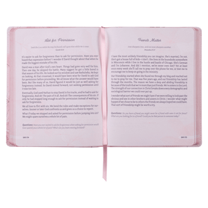 Personalized Custom Text Your Name Rest in Me Devotional Pink Faux Leather