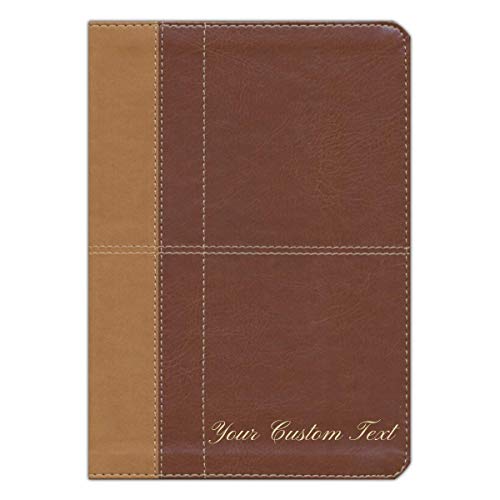 Personalized Custom Text KJV Cross Reference Study Bible Imitation Leather Brown King James Version