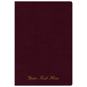 Personalized NIV Thinline Bible Large Print Bonded Leather Thumb Indexed Burgundy Comfort Print