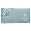 Load image into Gallery viewer, Hope &amp; Future Jeremiah 29:11 Powder Blue Faux Leather Checkbook Cover
