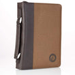 Load image into Gallery viewer, Joshua 1:9 Two-Tone Faux Leather Personalized Bible Cover For Men
